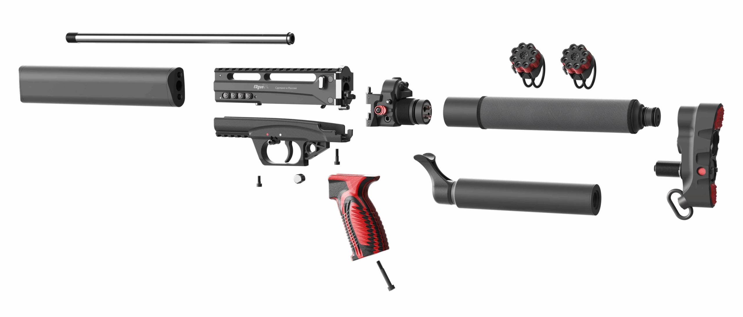 EDgun Leshiy 2：可摺疊的多口徑半自動 PCP 空氣步槍 - 產品介紹 | 塔蘭戰術生存遊戲官方網站 TW