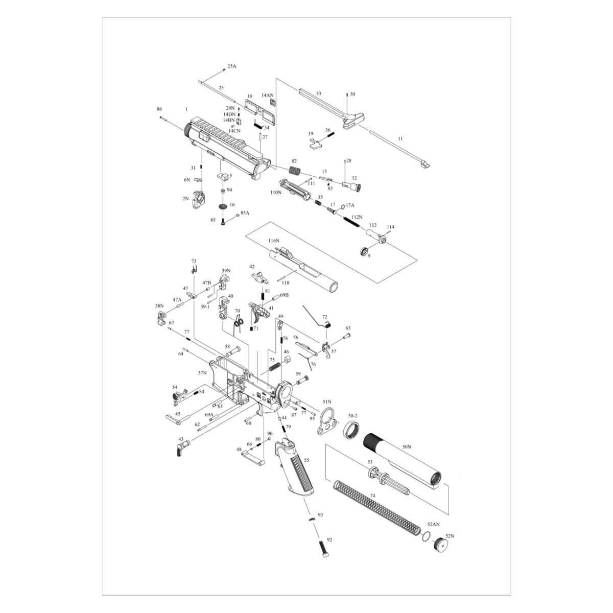 原廠 瓦斯/CO2 步槍維修零件：圖片 1