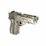 WE 全金屬 雙管 雕花1911 重型後座力氣槍手槍：圖片 3