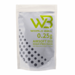 WB 精密研磨 0.20g / 0.25g 黑色 6mm BB彈 1kg/包：圖片 2