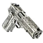 WE 全金屬 雙管 雕花1911 重型後座力氣槍手槍：圖片 5