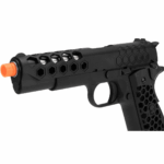 WE 1911 六角切割 蜂巢版 二代 反吹後座力瓦斯氣槍手槍（黑色）：圖片 8